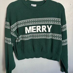 Green Merry Sweater
